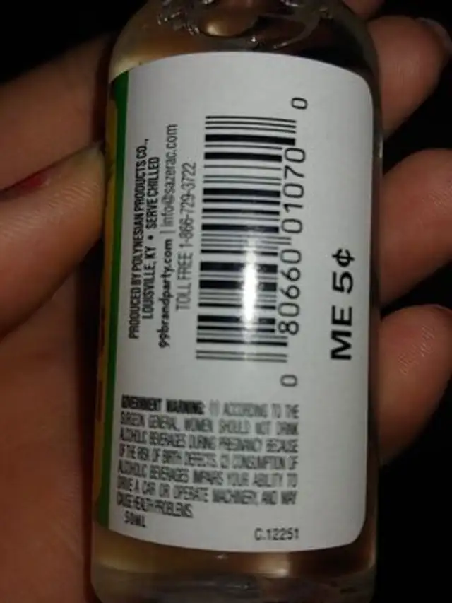 Unknown ingredients label