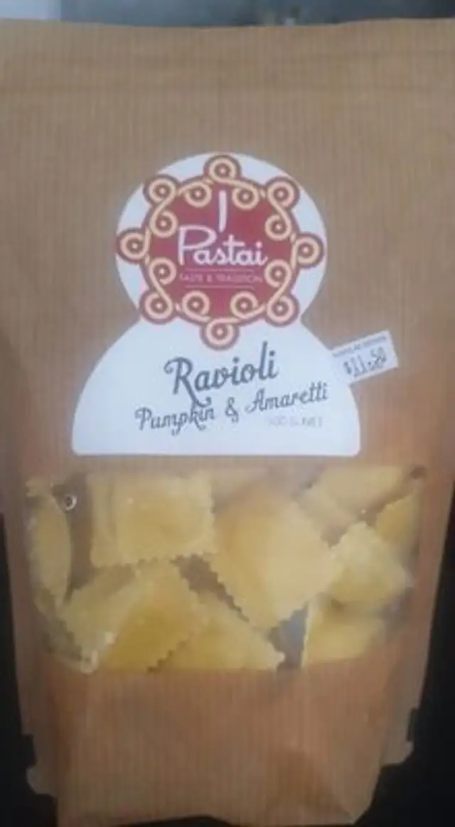 Ravioli pumpkin and amaretti