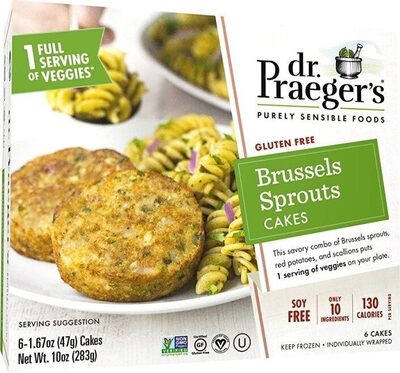 Brussels sprouts cakes front packaging