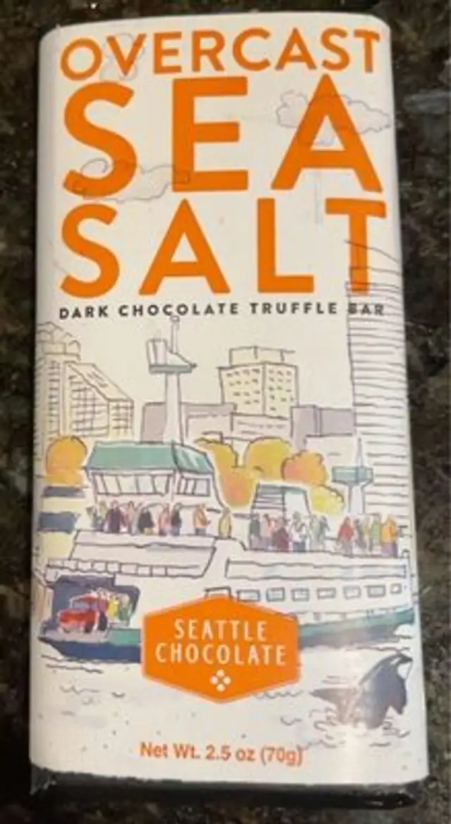 Overcast Sea Salt Dark Chocolate truffle Bar