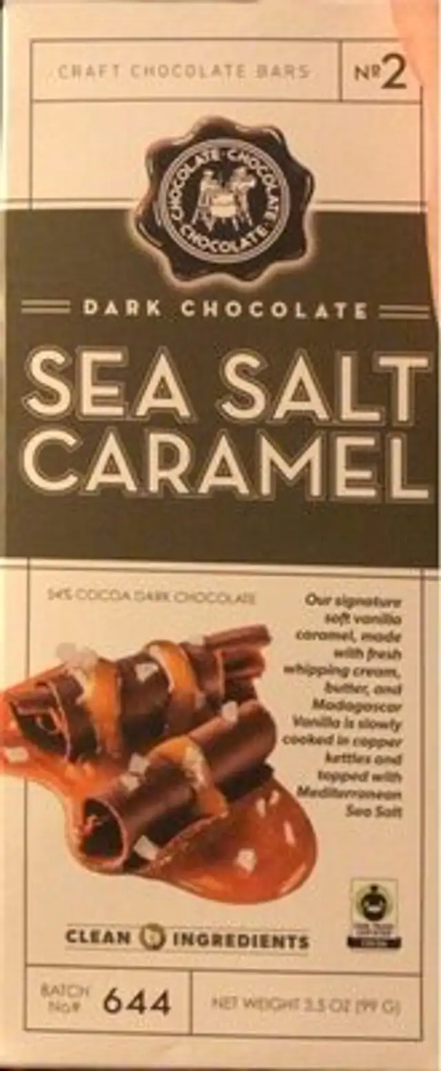 Dark chcoclate sea salt caramel bar