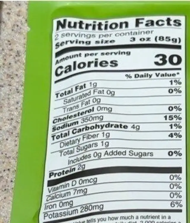 Minute Mushrooms - Steak & Onion Flavored nutrition facts table