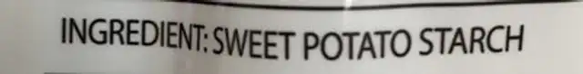 Assi Sweet Potato Noodle 1.5LB ingredients label