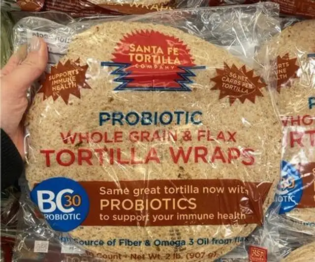 Probiotic Whole Grain & Flax Tortilla Wraps