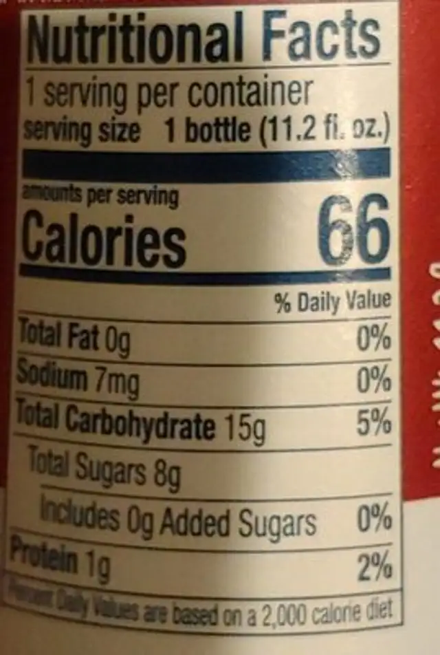 Premium Alcohol-Free Malt Beverage nutrition facts table