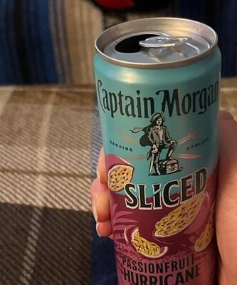 Sliced passion fruit hurricane