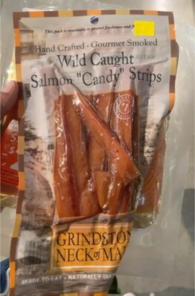 Wild caught salmon strips