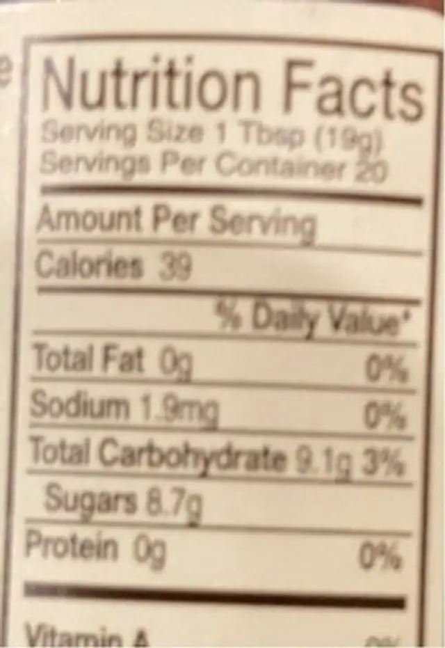 Scandinavian delights raspberryruhubarb spread nutrition facts table