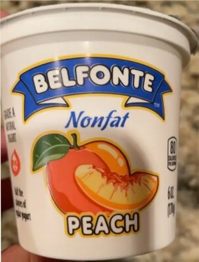Nonfat peach yogurt