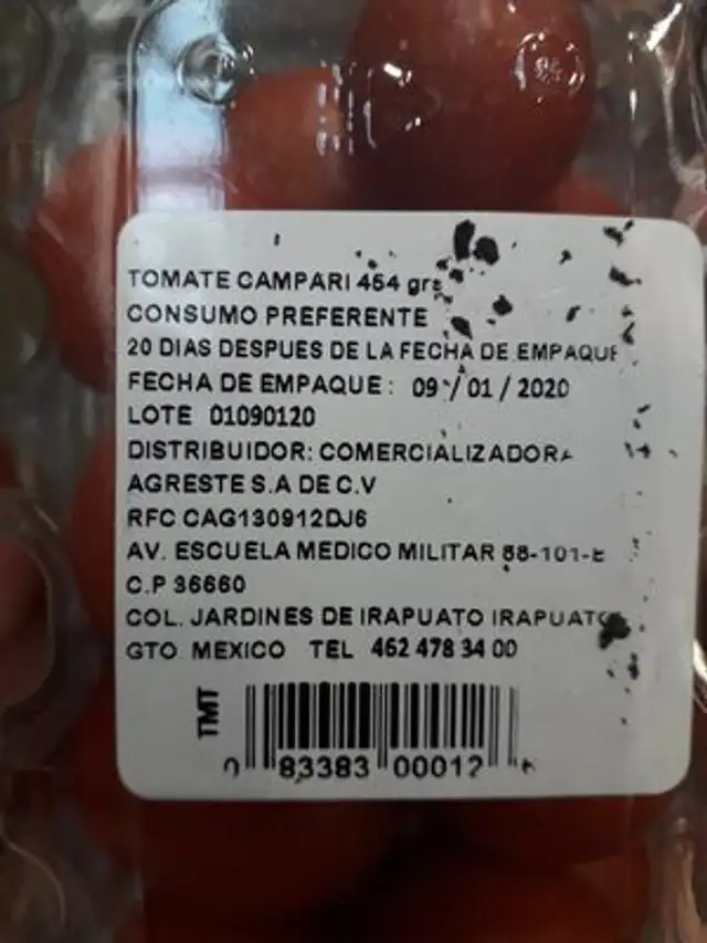 campari tomatoes ingredients label