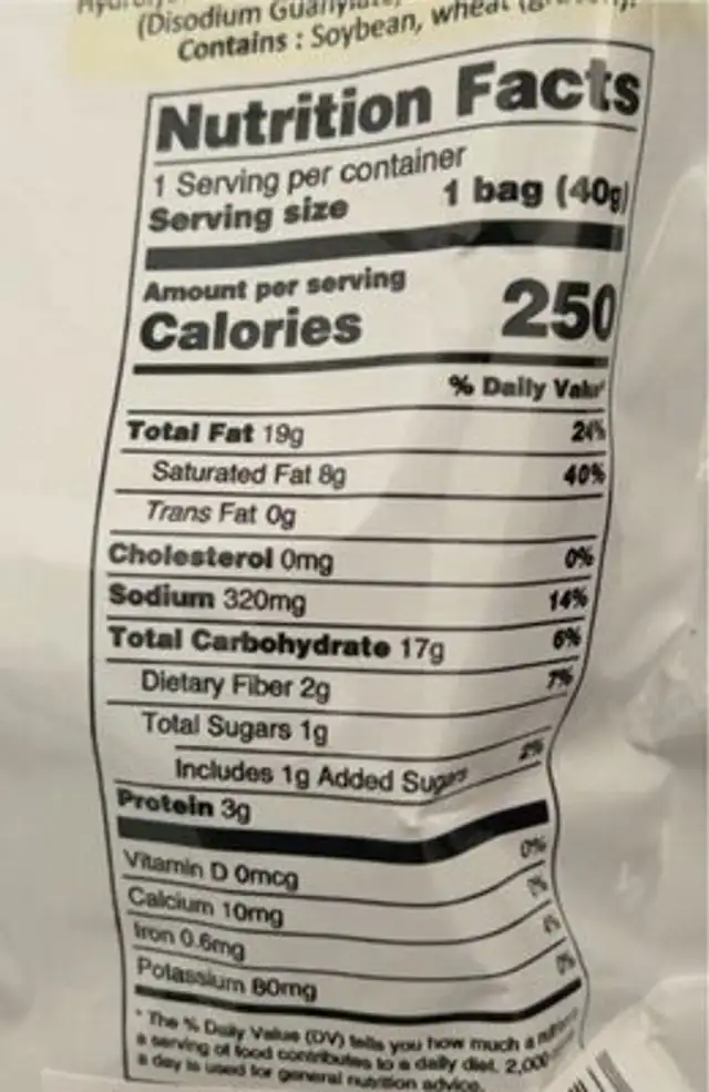 hi tempura seaweed spicy nutrition facts table