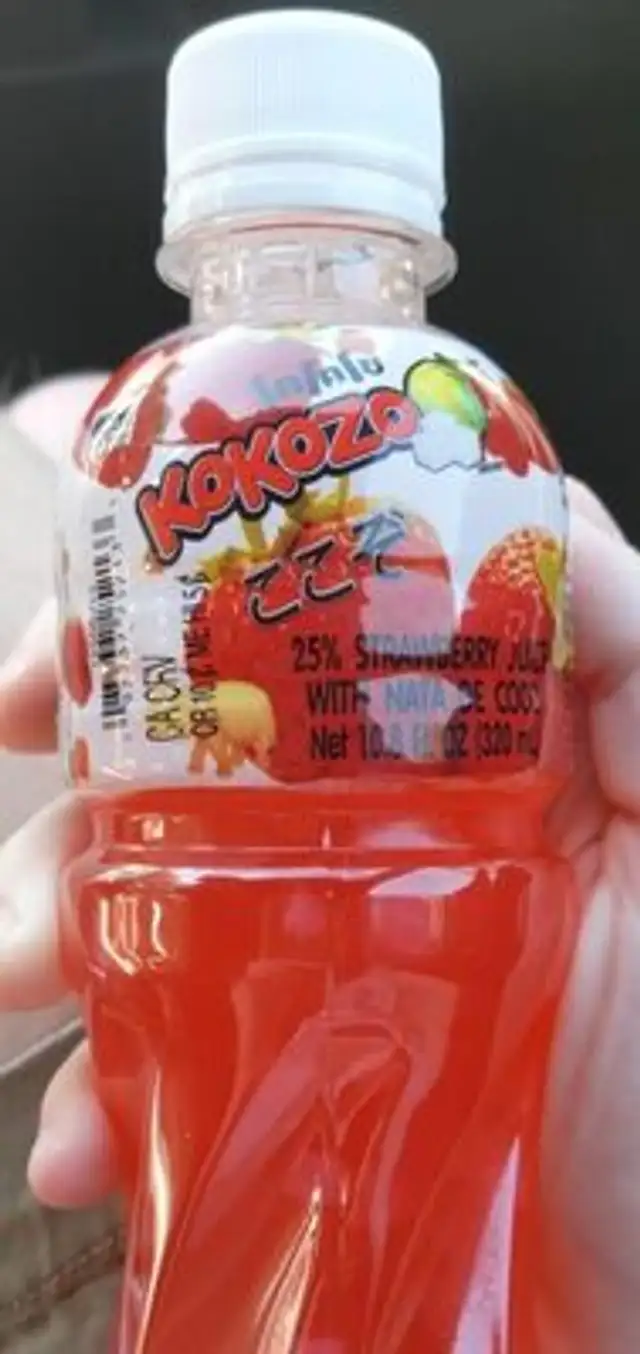 Kokozo brand Strawberry Nata de Coco Drink