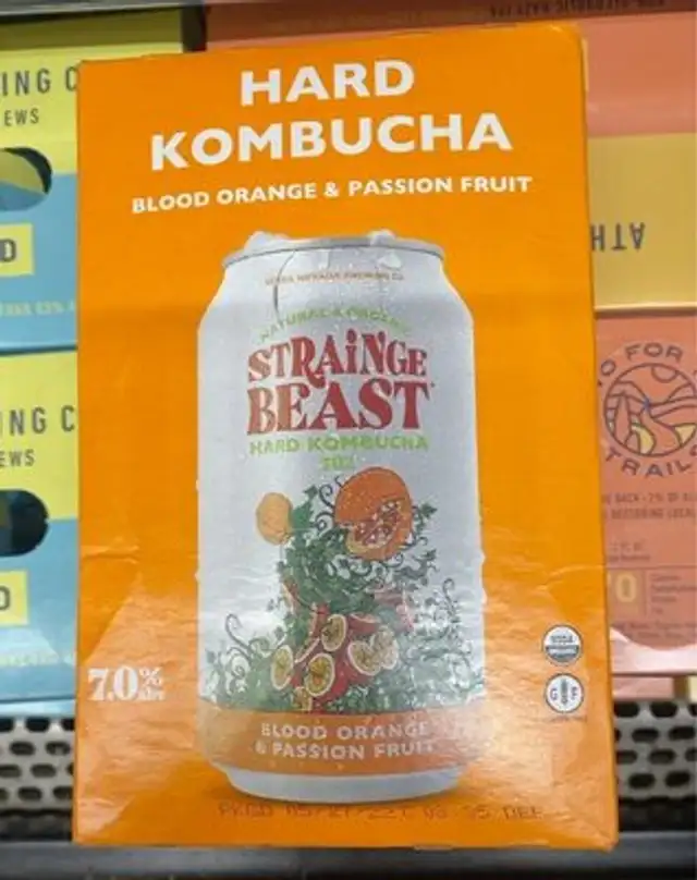 blood orange & passion fruit hard kombucha