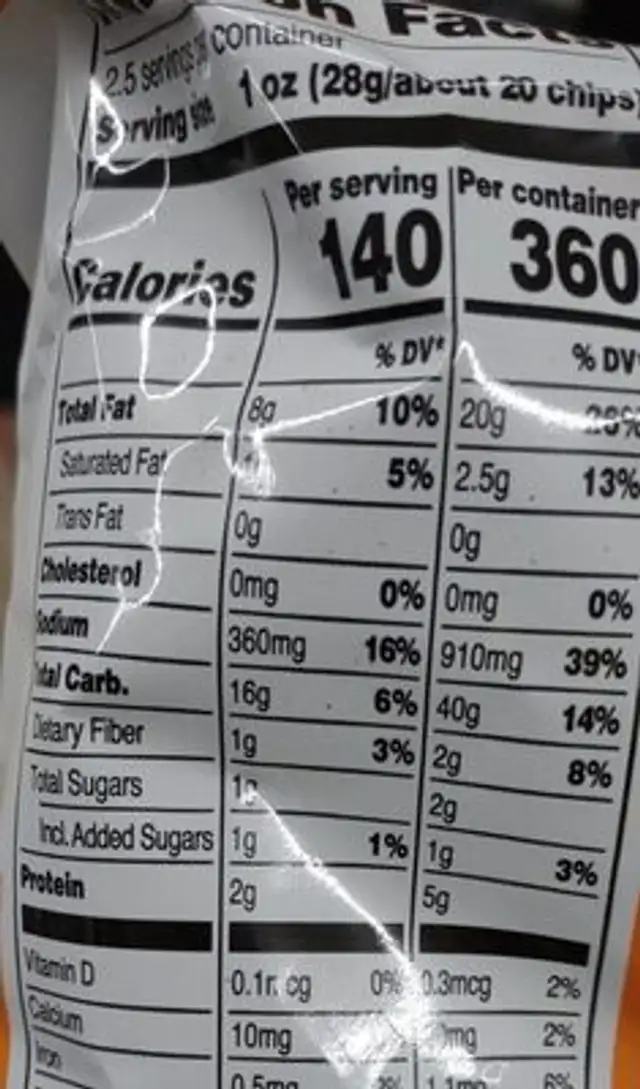 Hotter n hot jalapeño nutrition facts table