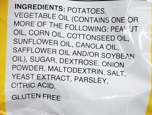 Sweet creole onion ingredients label