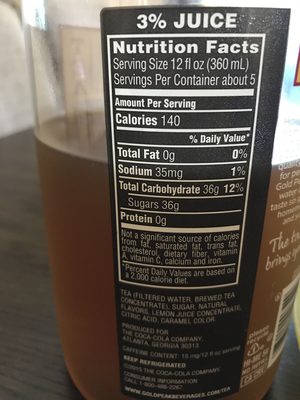 Gold Peak Tea front packaging