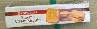 Khong Guan Biscuits - Banana Cream front packaging