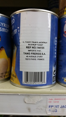 Fruit de palmiers et Fruit jacquier au sirop