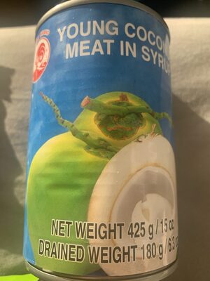 Young coconut meat in syrup