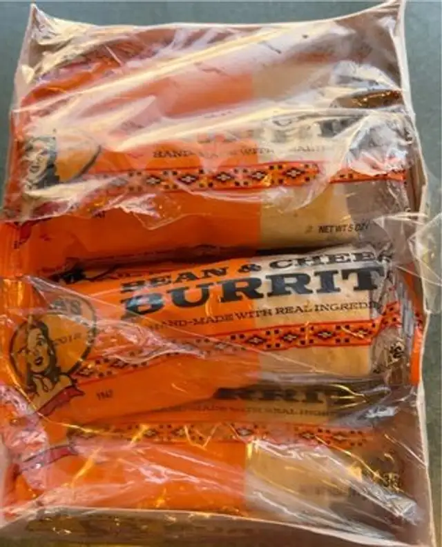 Bean and cheese burrito