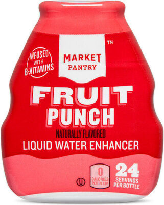 Liquid water enhancer fruit punch front packaging