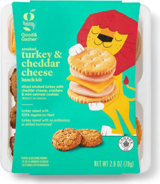 Smoked turkey & cheddar cheese lunch kit