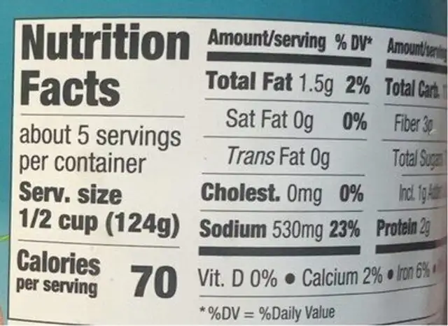 Organic tomato basil pasta sauce nutrition facts table