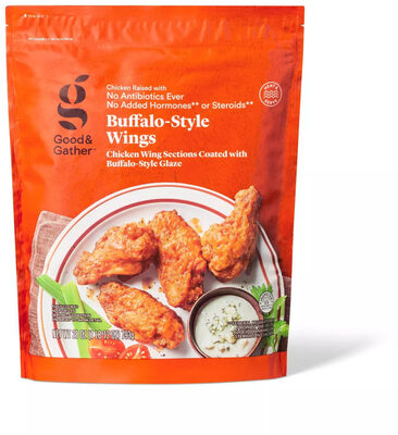 Buffalo-style wings front packaging