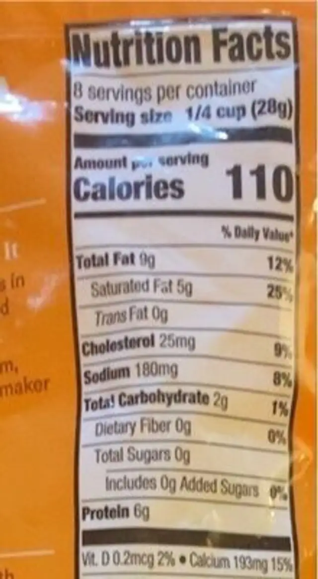 Good & gather mild cheddar cheese classic shredded nutrition facts table