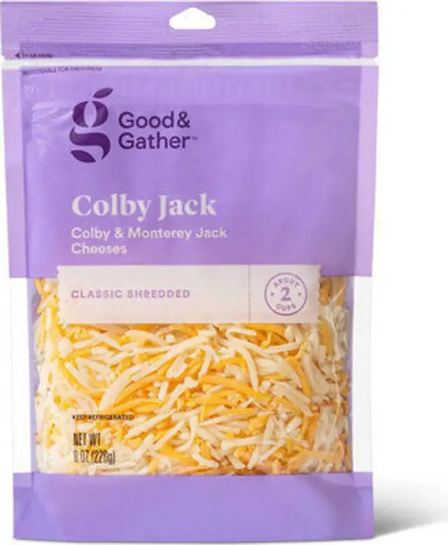 Good & gather colby jack classic shredded colby