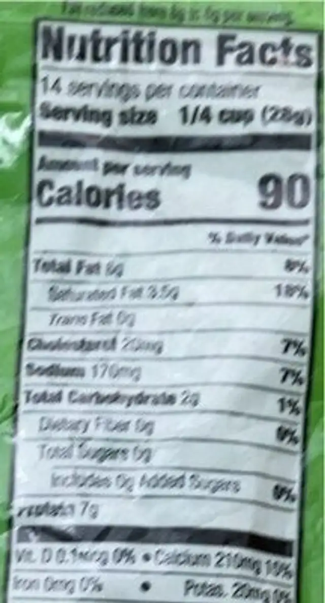 Good & gather mexican style classic shredded nutrition facts table