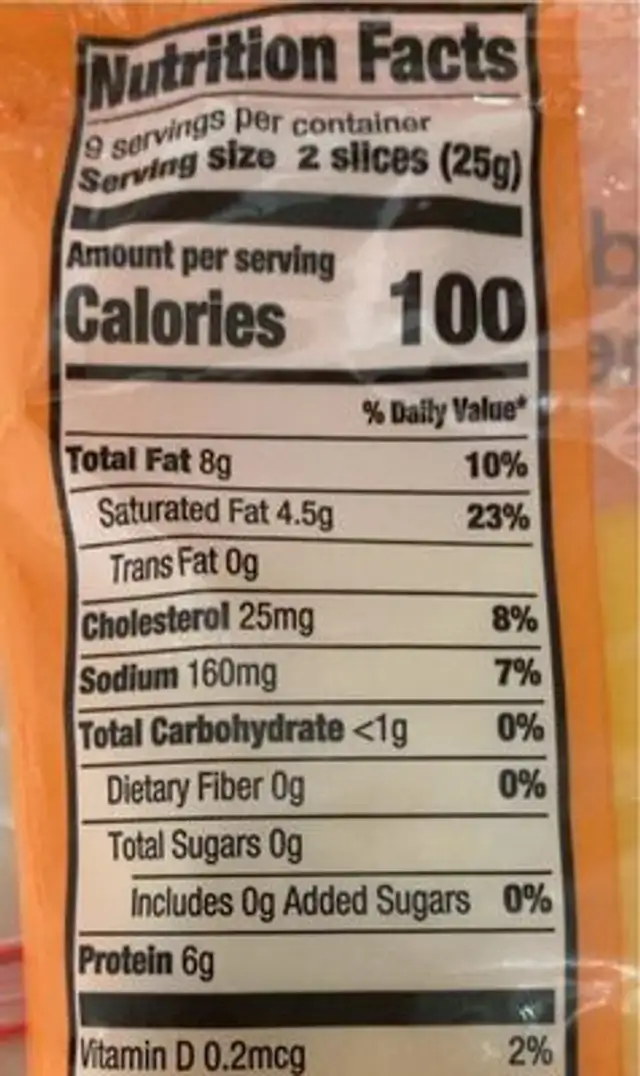 Good & gather mild cheddar cheese extra thin slices nutrition facts table