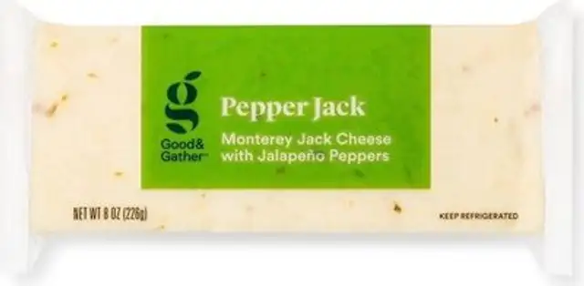 Pepper jack monterey jack cheese with jalapeno peppers