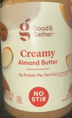 Creamy Almond Butter front packaging