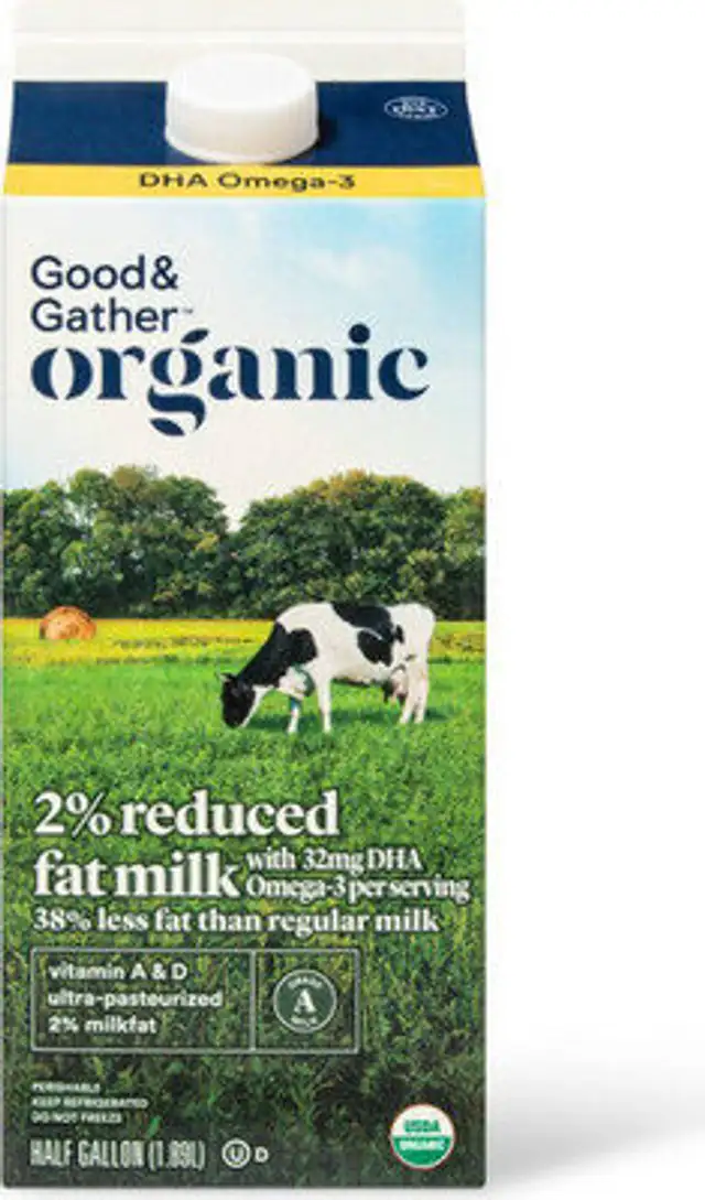 Organic 2% reduced fat milk