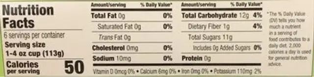 Good & gather unsweetened applesauce nutrition facts table