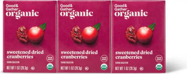 Organic sweetened dried cranberries