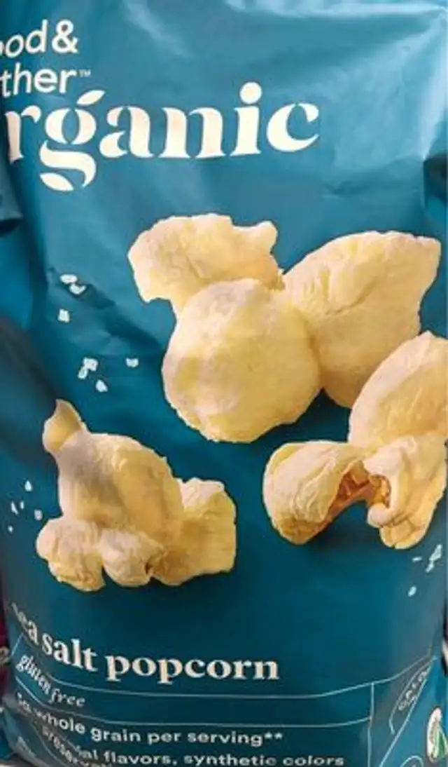 Sea salt popcorn nutrition facts table