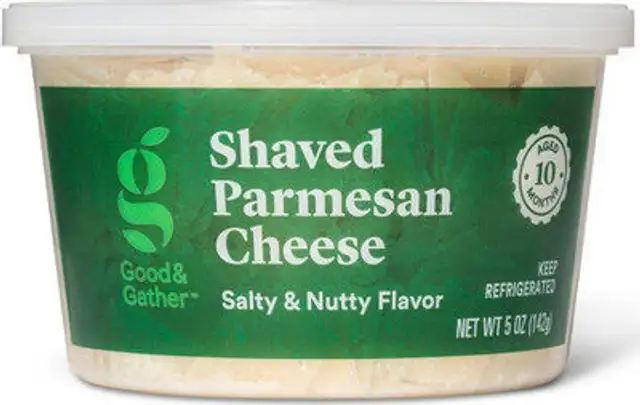 Shaved parmesan cheese cup