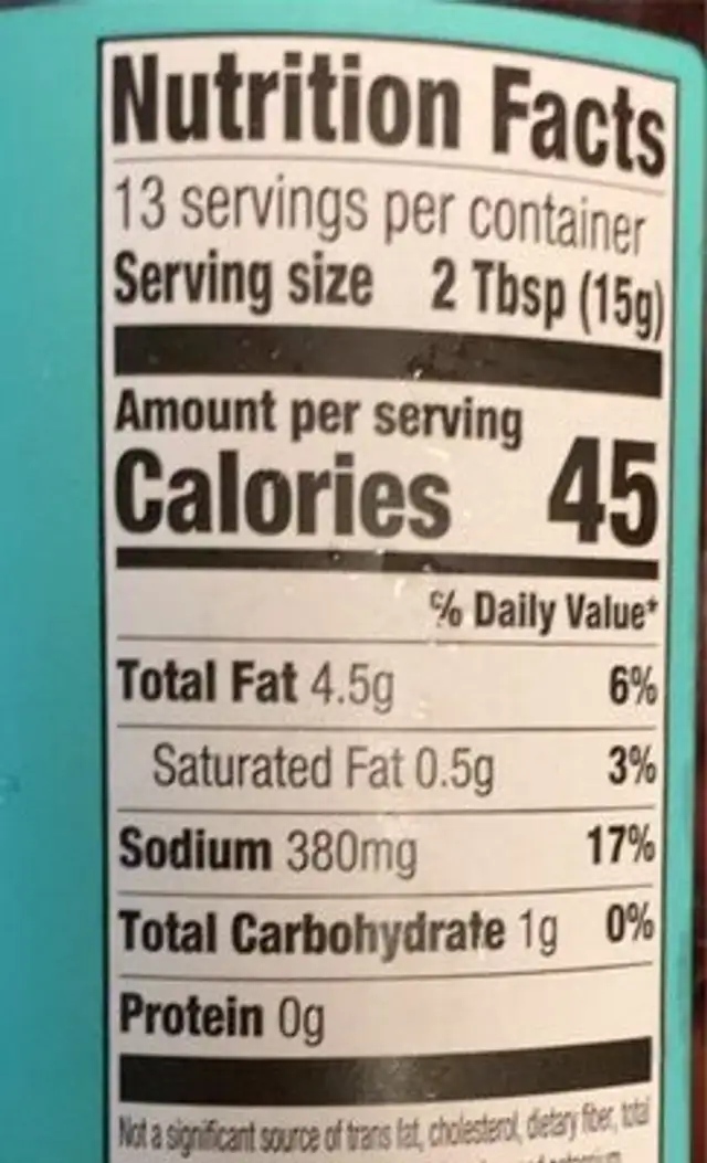 Greek kalamata olive pieces nutrition facts table