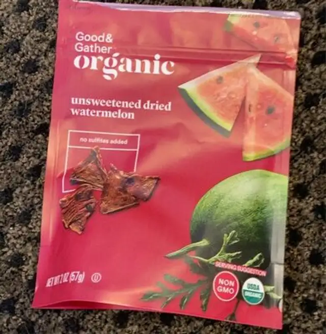 Good and gather organic unsweetened dried watermelon