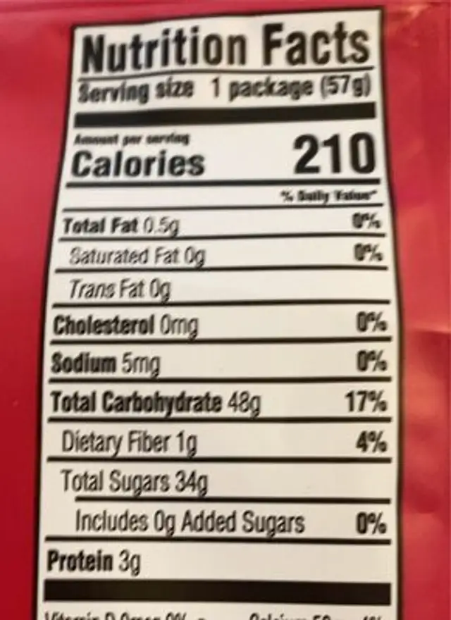 Good and gather organic unsweetened dried watermelon nutrition facts table