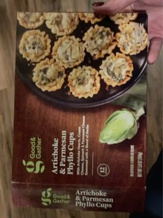 artichoke & parmesan phyllo cups