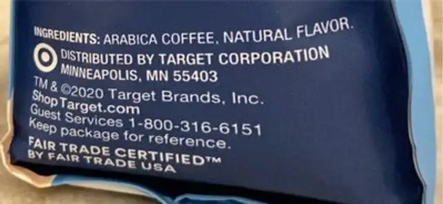 Vanilla bean brulee nutrition facts table