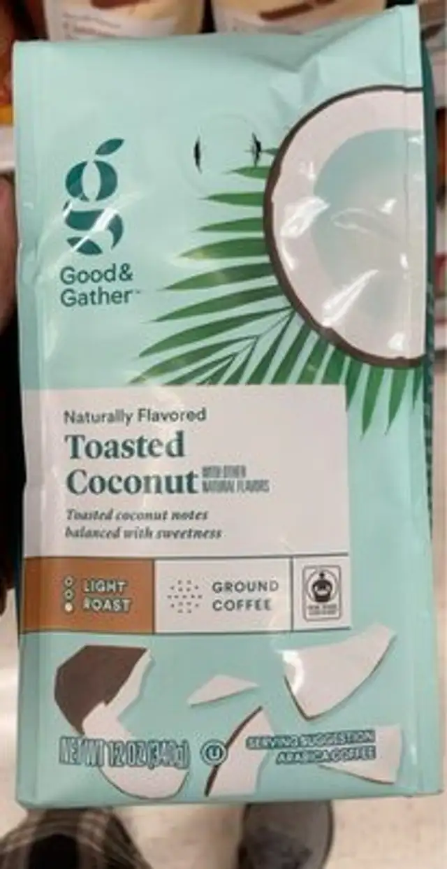 Naturally flavored toasted coconut