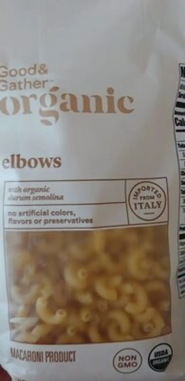 Organic macaroni elbows