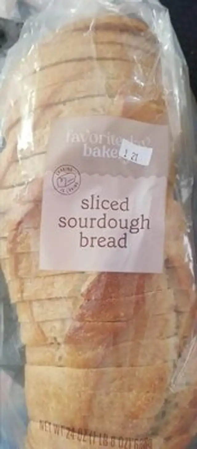 Sliced sourdough bread