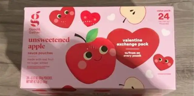 Unsweetened apple sauce pouch