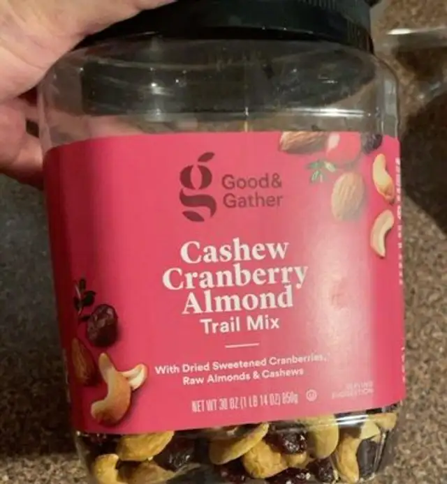 Cashew Cranberry Almond trail mix