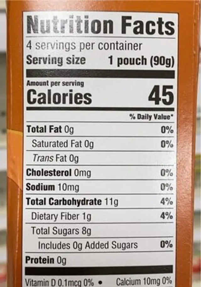 Good and gather organic apple butternut squash nutrition facts table